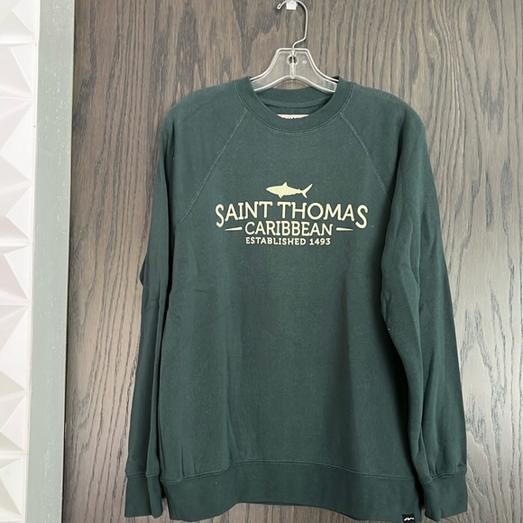 NWT- crew sweat small/medium unisex, St. Thomas Caribbean, full front logo - Picture 1 of 5